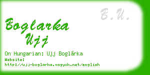 boglarka ujj business card